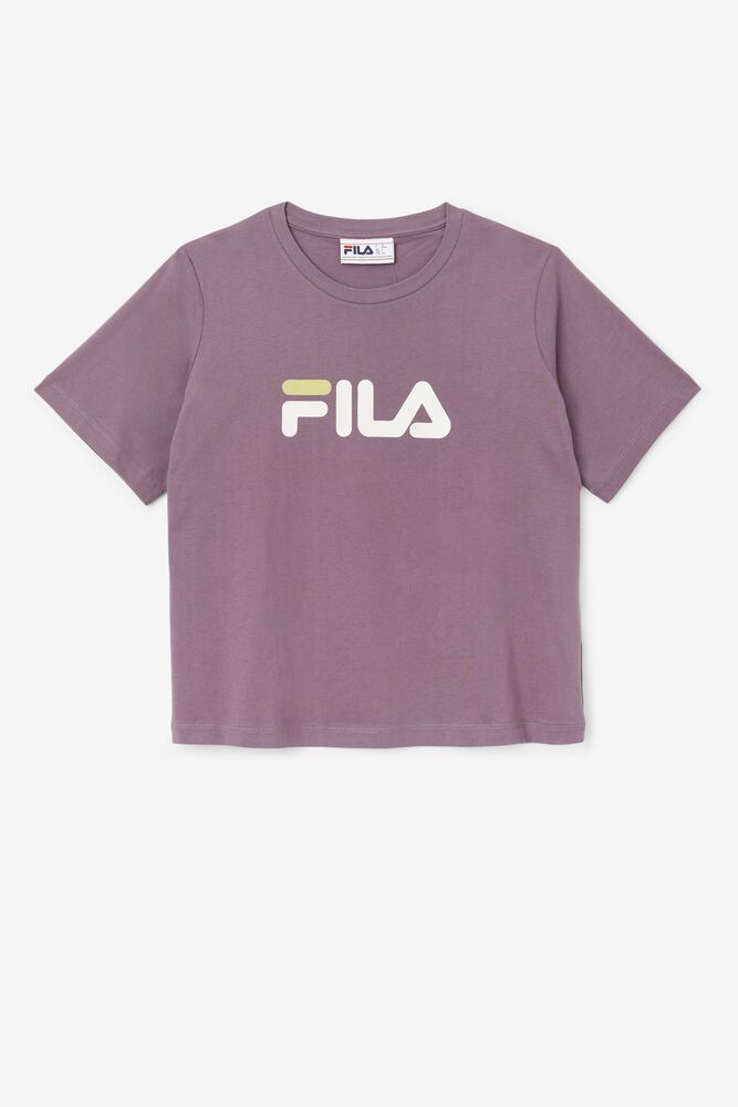 Fila T-Shirt Womens Purple Thea - Ireland 72465-KMUD